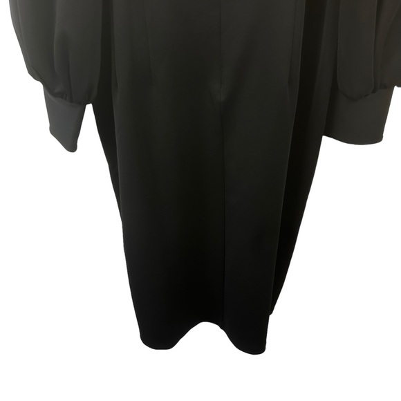 NWT ELOQUII Black Puff Sleeve‎ Tie Back Cuff Pencil Ponte Dress Plus Size 22 NEW - Picture 11 of 15